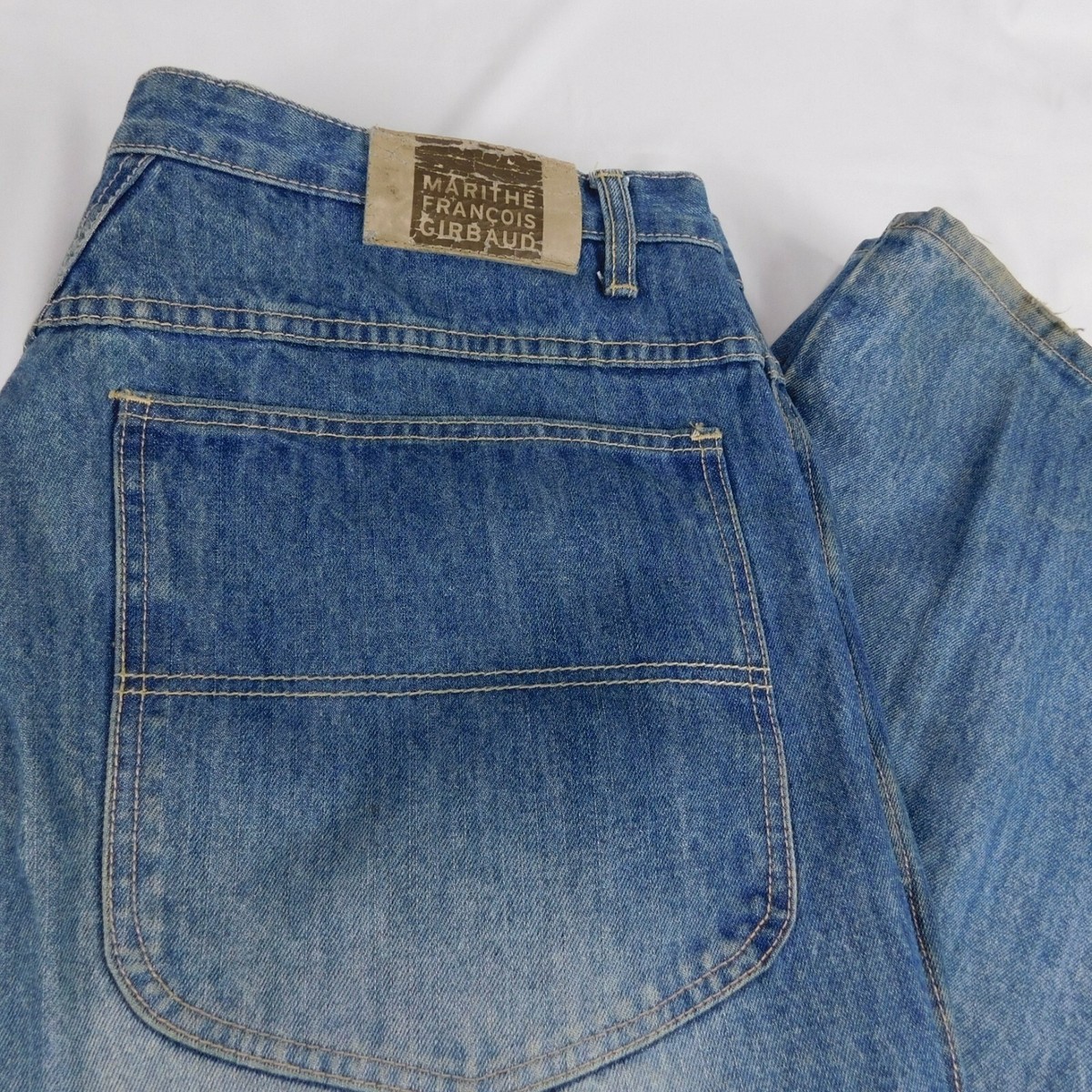 Marithe Francois Girbaud Men Blue Denim Jeans Knife Pocket