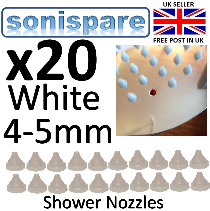 20 WHITE GREY Shower Head Rubber silicon nozzle nipple replacement