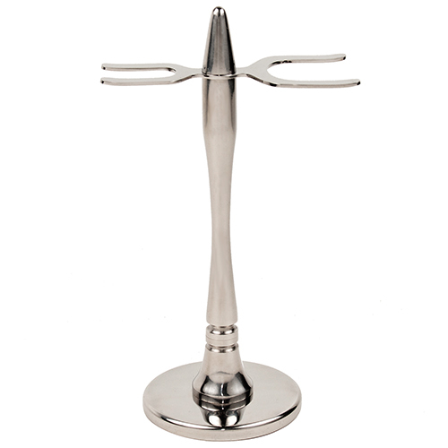 Stainless Steel Modern Heavyweight Safety Razor & Shaving Brush Sleek Stand