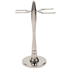 Stainless Steel Modern Heavyweight Safety Razor  Shaving Brush Sleek Stand