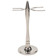 Stainless Steel Modern Heavyweight Safety Razor & Shaving Brush Sleek Stand