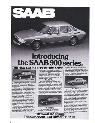 Saab 900 Turbo 5 Door Sedan Vintage Print Advertisement 1979