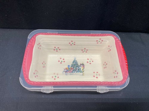 Temptations "HOLIDAY" Mini Loaf Pan w/Plastic Lid ~ Bakeware ~ 12 oz - Foto 3 di 7