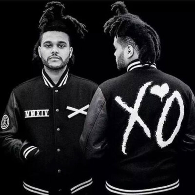 Handmade The Weeknd XO Tour Black Letterman Varsity Jacket for Men