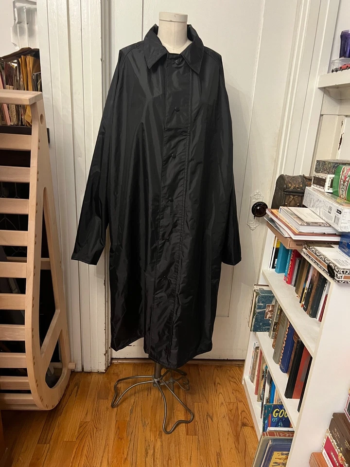 Neese двусторонний черный оранжевый всепогодный макси дождевик ПВХ нейлона защелки размер XL