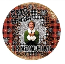 OMG Santa I Know Him!! Wreath Sign