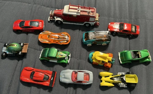 Lot of 12 Hot Wheels Diecast Cars 1:64 Scale Mixed Models Vintage & Modern