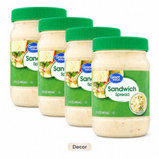 4 Pack Sandwich Spread 15 fl oz Jar, Creamy Sandwich Condiment Free Shipping....