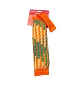 Greenbrier Kennel Club Heavy Duty Fabric Fetch Dog Toy Orange Green Handle