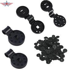 Shade Cloth Clips, 50 Pcs Round Heavy Duty Lock Grip Plastic Sunshade Clips, Win