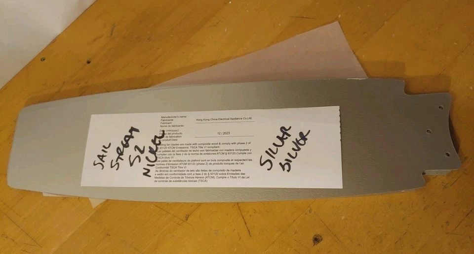 Harbor Breeze Sail Stream 52-in Nickel Ceiling Fan - Replacement Single Blade