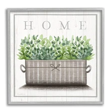 Country Home Potted Plant Rustic Pattern Sign, Design by Elizabeth Tyndall