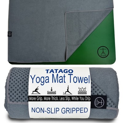 Hot Yoga Towel Non Slip with Silicone Grip. Hot Yoga Mat Towel by Tatago