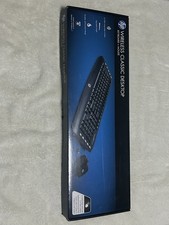 HP Wireless Classic Desktop Keyboard Mouse Bundle, Adjustable Height, QWERTY, B  