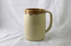 One Vintage Hull Pottery USA Tankard Cream / Caramel Drip Glaze 5" Mug Stein
