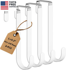 4 Pack over the Door Hooks, Door Hanger Hook, Towel Hooks for Hanging, Towel Han