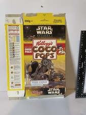 Rare Vintage Star Wars Cereal Packet Box Kellogg's Coco Pops Phantom Menace 