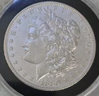 1880p AU/UNC Grade Morgan-Silver-Dollar American-History Private-Collection#1096