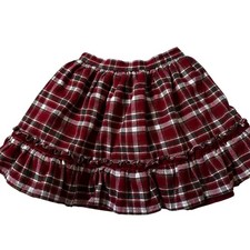 Tommy Bahama Red Pleated Line Cotton Full Skirt Girl Size 8 years old 68-5