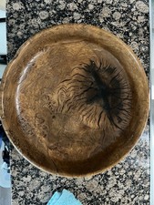 Handcrafted Live Edge Burl Wood Bowl Rustic Natural Art Piece One of a Kind