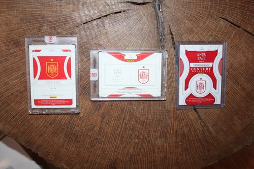 LOTE DE 3 CARTAS ANSU FATI COPA MUNDIAL TESOROS NACIONALES PANINI 2022 - Imagen 2 de 2