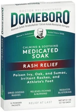 Domeboro Calming & Soothing Rash Relief Medicated Soak Powder Packets 12 EA