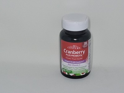 21st Century Cranberry Plus Probiotic Tablets, 60 Count Exp March 2028