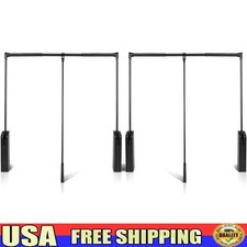 Heavy Duty Pull Down Closet Rod Adjustable Wa...