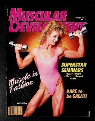 Muscular Development March 1987 Kelly Riley Magazine Bodybuilding Fitness Arnold