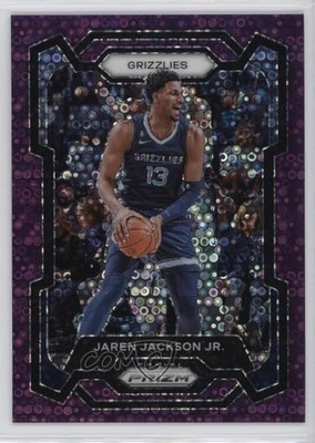 2023-24 Panini Prizm Fast Break Purple Prizm 37/75 Jaren Jackson Jr #61 7n6