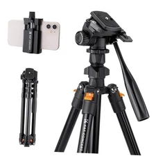  70 inch/177cm Video Tripod,Lightweight Travel 64" height/Swivel Pan Head