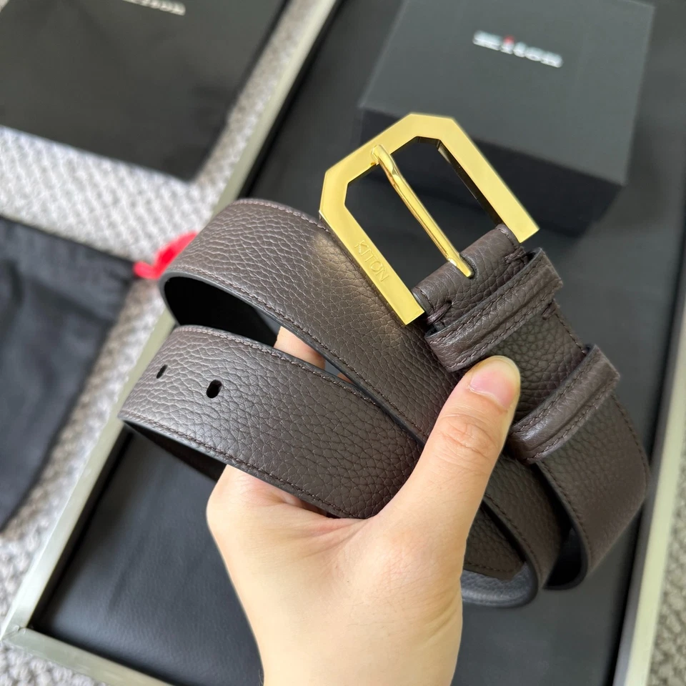 Cinturón Kiton Auténtico Negro Foto 3 de 4