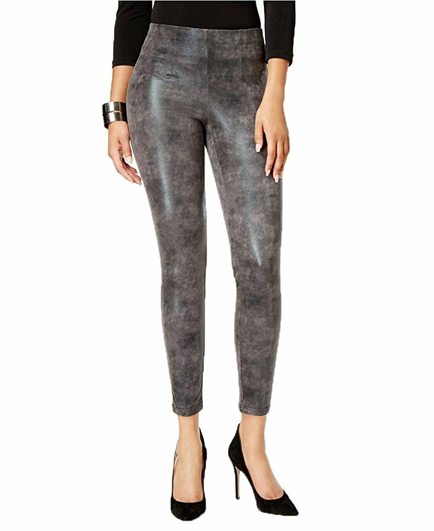 Hue Women's Shimmer Microsuede Leggings - Sparkly, Soft Pull-On Pants For Casual Wear
