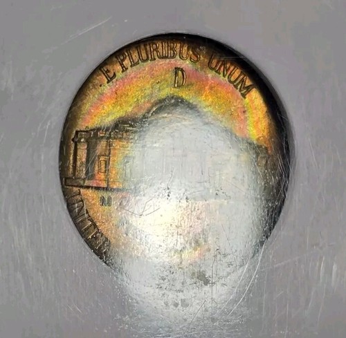 1944 D Jefferson War Nickel NGC MS67 Rainbow Toned Old Holder Incredibe Toning - Picture 9 of 12