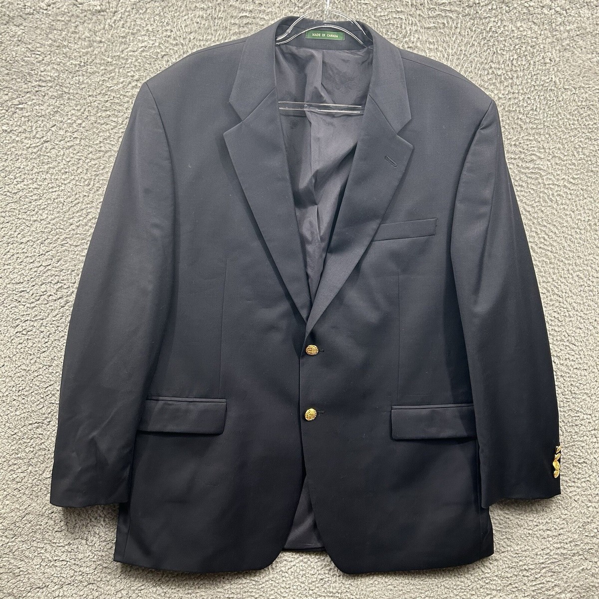 Vintage Ralph Lauren Sport Coat Mens 46R Navy Blue Wool Jacket Vintage Ralph Lauren Sport Coat Mens 46R Navy Blue Wool Jacket