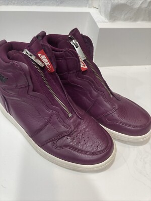 NIKE AIR JORDAN 1 RETRO HIGH ZIP Women's 7.5 Bordeaux Burgundy