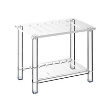 Acrylic Shower Bench for Inside Shower 13.98" D X 21.26" W X 18.31" H, Heavy ...