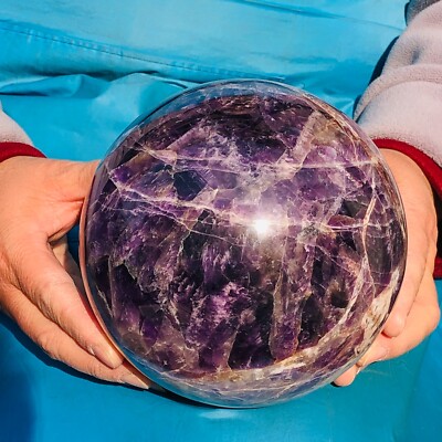 7.52LB Natural Dreamy Amethyst ball Quartz crystal Sphere Crystal Healing 3313