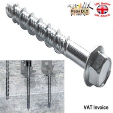 TEMPERED SCREWS FOR CONCRETE Masonry HEX Fixing Screw For Post Supports