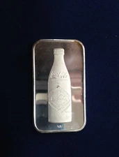 1975 World Wide Mint Coca Cola Nashville Tennessee WWM-57 Silver Art Bar E4967