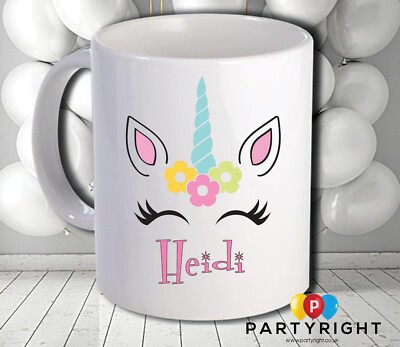 Personalisierte Einhorn Tasse - beliebiger Name   schneller & kostenloser Versand   Spülmaschinenfest!