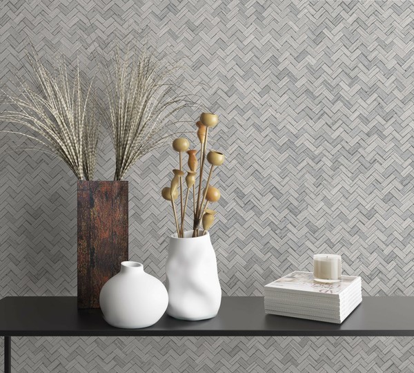 Eur 4,88/Qm / Tapete Marburg Botanica 33311 Landhaus Rattan Grau Taupe-image