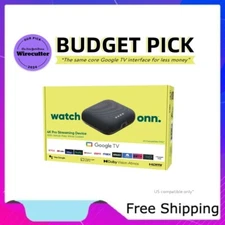 onn 4K Pro Streaming Device with Google TV Hands-Free Voice Control & Dolby