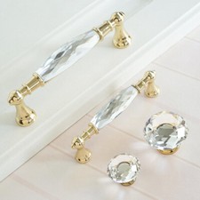 3.75" 5"Gold Crystal Dresser Knobs Drawer Handle Pulls Cupboard Cabinet Handle