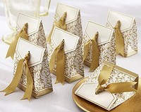 Gold Ribbon Wedding Favor Boxes Gold Ribbon Wedding Favor Boxes