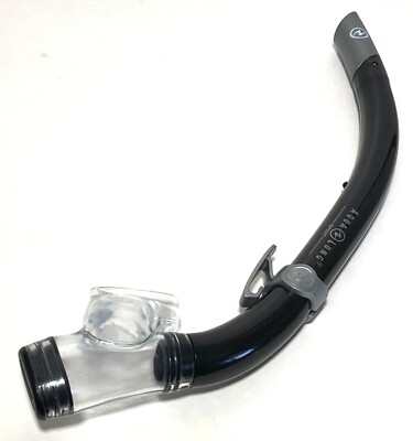 Black Adult Aqua Lung Sport Swim Snorkel - Clips On To Goggles - Water Sports
