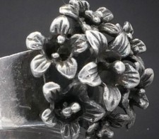 Vintage Flower Bouquet Sterling Silver Ring - Size 7.5 Bouquet 18mm tall - 7.8g