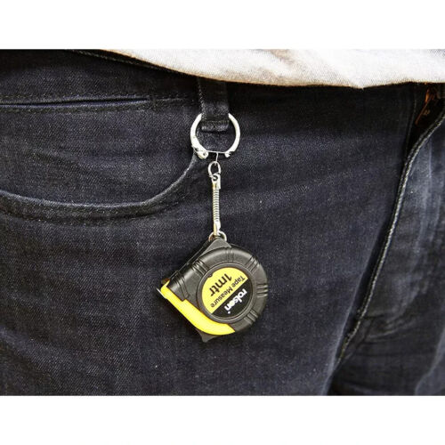Rolson Tape Measure, 1 m - 2 piece Easy Retractable Mini Key chain New - Picture 4 of 5