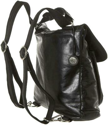 New The Sak Ventura II black LEATHER Convertible Backpack  display picture 3