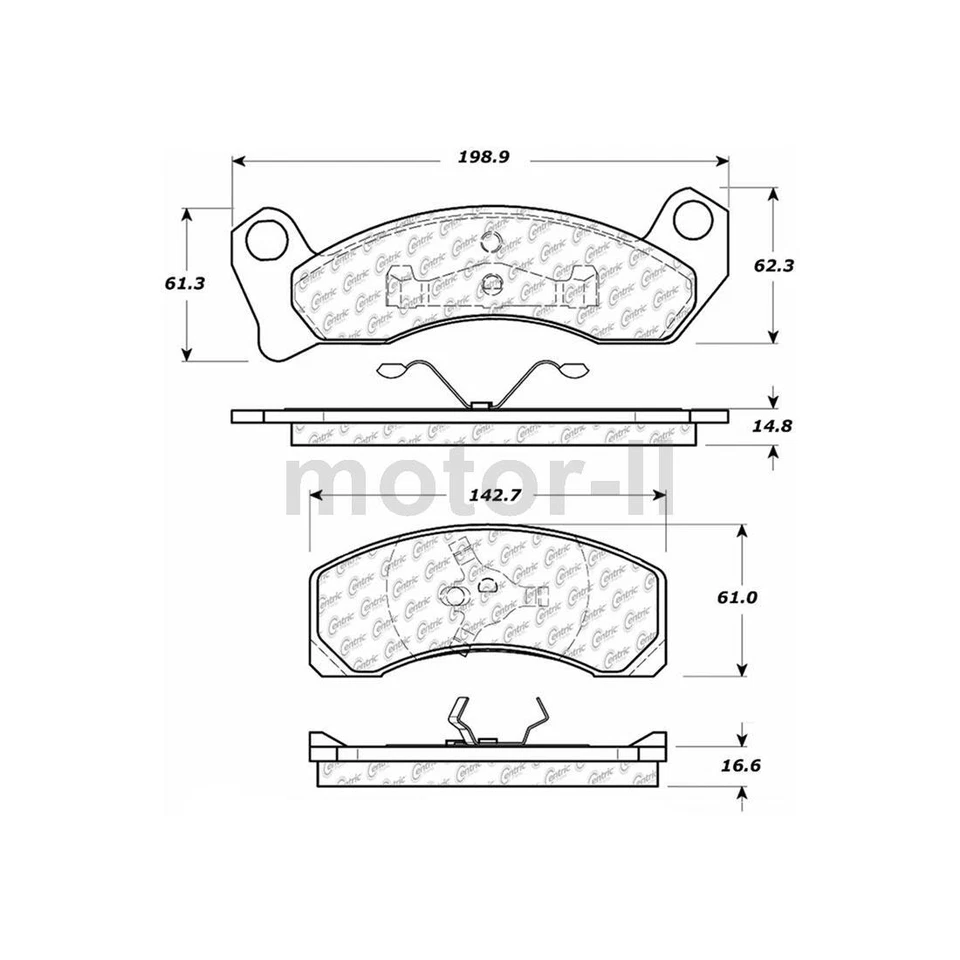 Front Disc Brake Pad Set Disc Brake Rotor For 1987-1991 Ford LTD Crown Victoria - Image 2 of 4